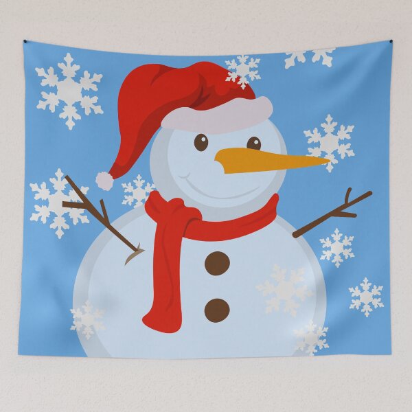 Item preview, Cute fat snowman with ice crystals, winter motif at Christmas time designed and sold by Anke Franikowski.