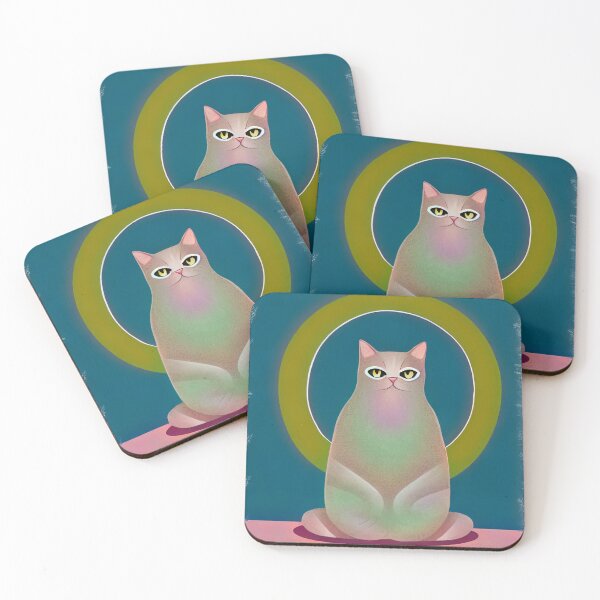 Item preview, Holy Cat In Meditation illustration designed and sold by SubtleSplit.