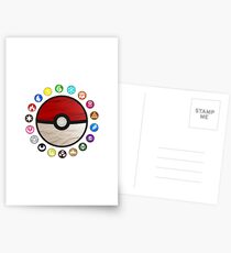 Pokemon Pokeball Postcards