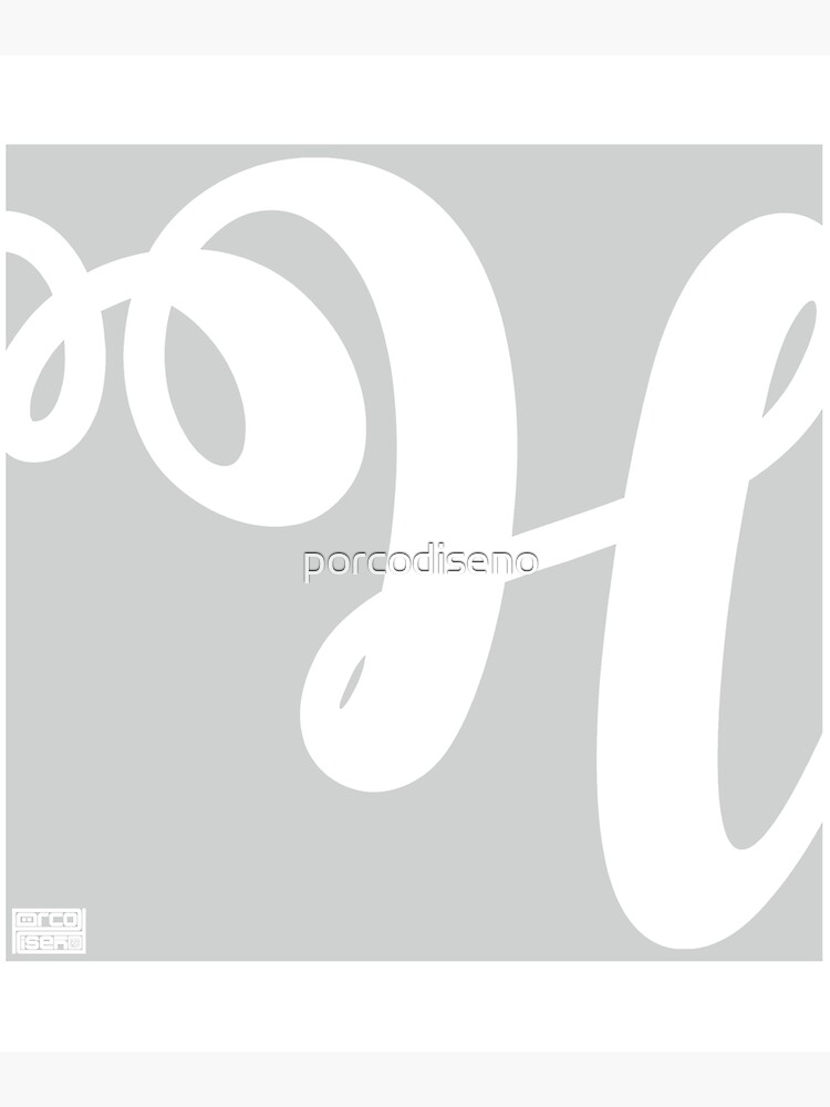 Letter A Elegant Cursive Calligraphy Initial Monogram Poster for Sale by  porcodiseno