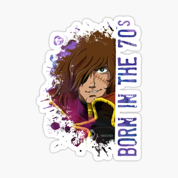 Capitan HARLOCK - Albator - Né dans les années 70 Sticker