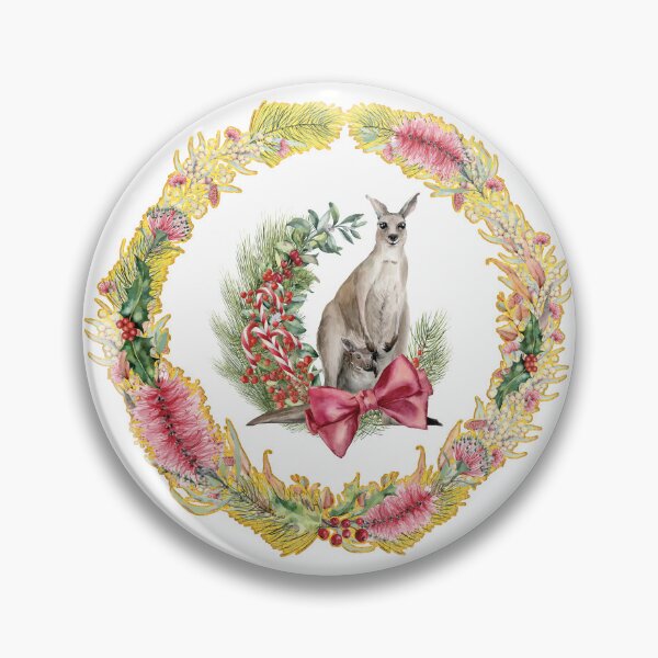 Item preview, An Australian Native Floral Wreath - Christmas Kangaroo designed and sold by Annalee Beer.