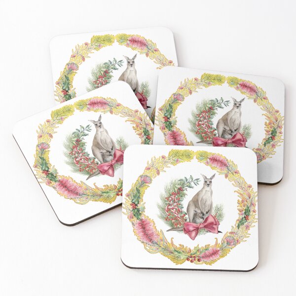 Item preview, An Australian Native Floral Wreath - Christmas Kangaroo designed and sold by Annalee Beer.