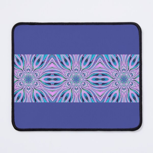 Item preview, Abstract Flowers Pattern Boho Vibes in a Thick Single Stripe on a Dark Blue Background designed and sold by Beachy.