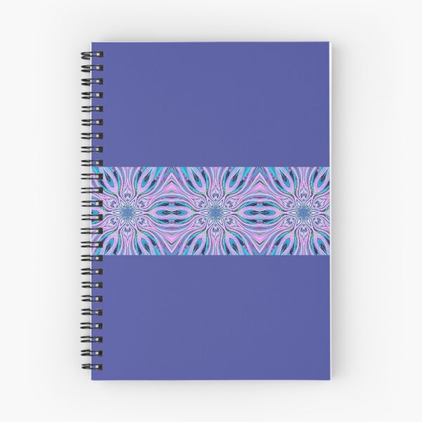Item preview, Abstract Flowers Pattern Boho Vibes in a Thick Single Stripe on a Dark Blue Background designed and sold by Beachy.