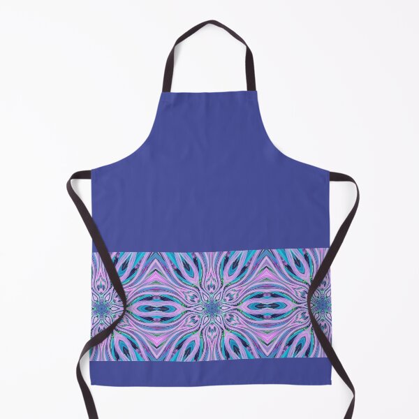 Item preview, Abstract Flowers Pattern Boho Vibes in a Thick Single Stripe on a Dark Blue Background designed and sold by Beachy.