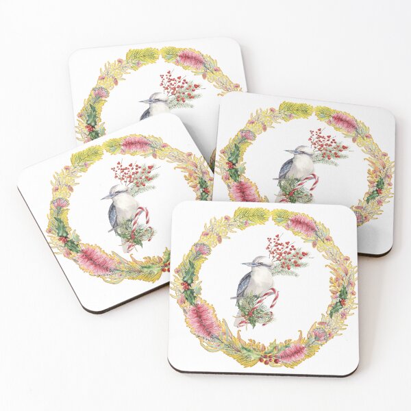 Item preview, An Australian Native Floral Wreath - Christmas Kookaburra designed and sold by Annalee Beer.
