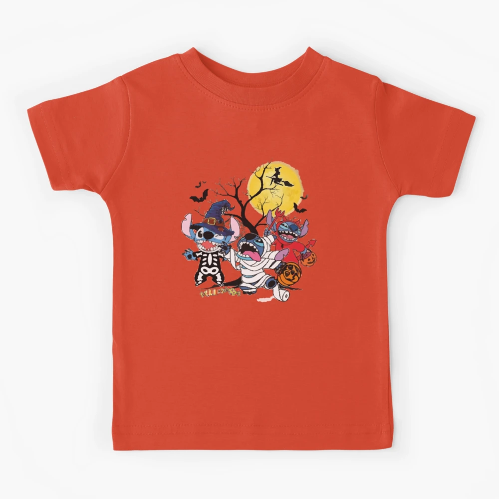 Camiseta Basica Stitch Halloween Abobora Fofo Desenho Noite Terror Desenho  Cute-nd Barato Promoção