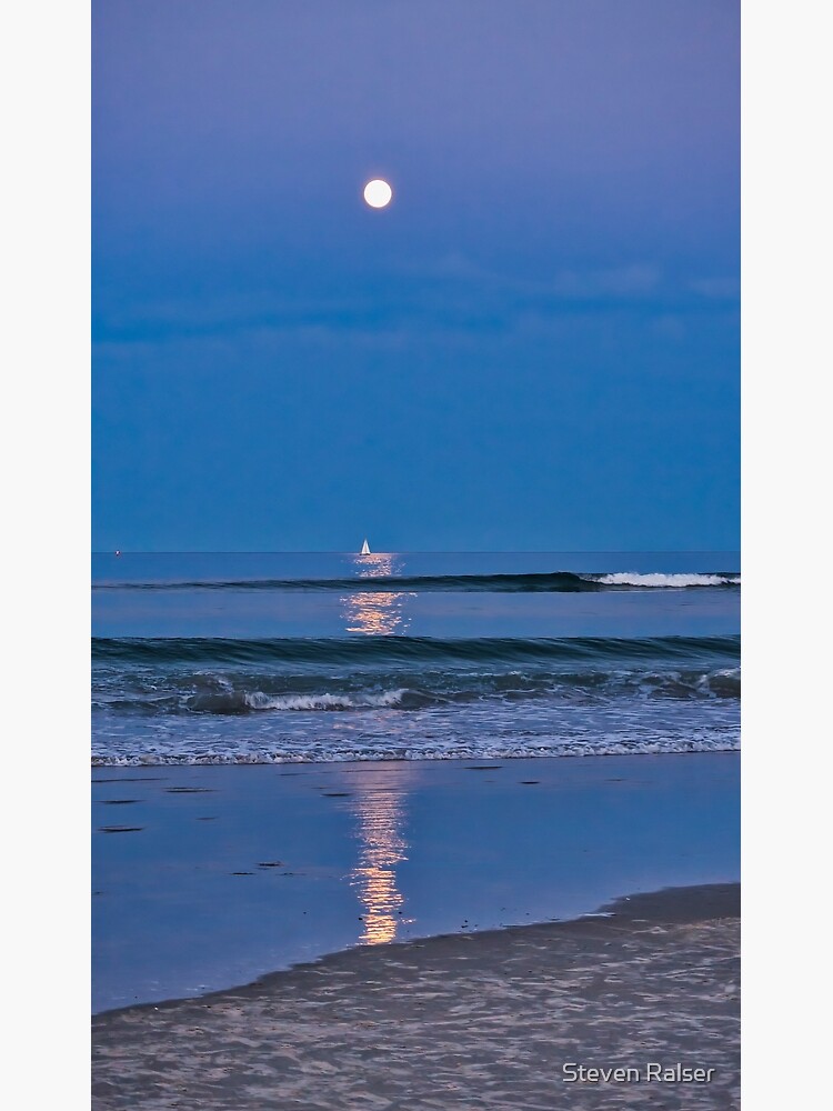 "Moonlight Sail, Ogunquit Beach, Maine" Poster by ralser Redbubble