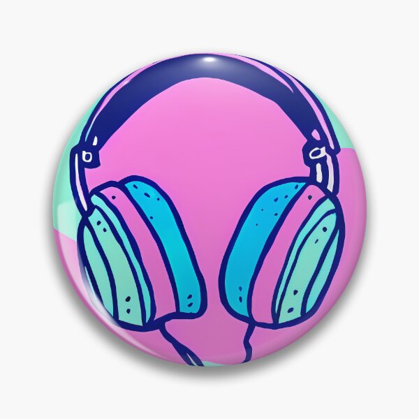 Item preview, Headphone abstract in pink and ice cream green, for music lover , gamers,call center agents, streamers designed and sold by AISHOPPE.