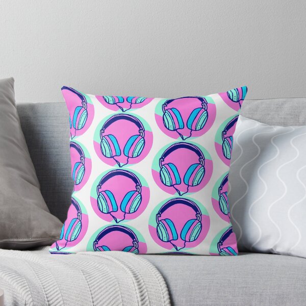 Item preview, Headphone abstract in pink and ice cream green, for music lover , gamers,call center agents, streamers designed and sold by AISHOPPE.