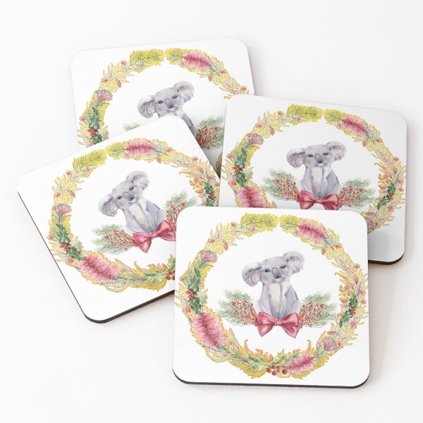 Item preview, An Australian Native Floral Wreath - Christmas Koala designed and sold by Annalee Beer.