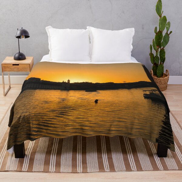 Item preview, Hot Sevillian Silhouettes - Sunset Behind Capilla del Carmen on Guadalquivir River  designed and sold by Georgia Mizuleva.