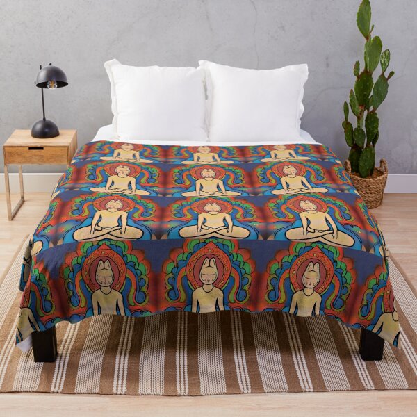 Item preview, Cat Man Meditating In Front of A Radiating Lotus Background designed and sold by SubtleSplit.