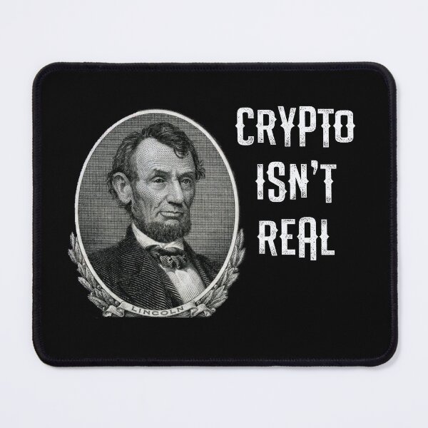 Item preview, Abraham Lincoln Crypto Isn't Real Funny Cash Money Meme Design for Men, Women, Kids designed and sold by reg5500.