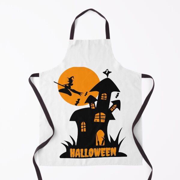 Item preview, Halloween Witch and Scary House design, Flying Witch, Trick or Treat. designed and sold by Dven-Clothes.
