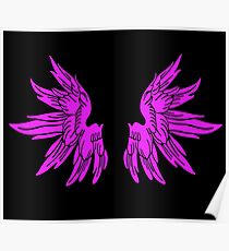 Pink Fairy Wings T-Shirt Womens Top Poster