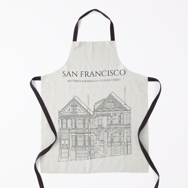 Aperçu de l'œuvre San Francisco Painted Ladies. 710 - 720 Steiner Street (Ivory Brown Grid) créée et vendue par BGALAXY.