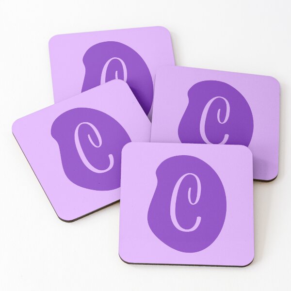 Item preview, C letter in a purple bubble designed and sold by Cloofur.
