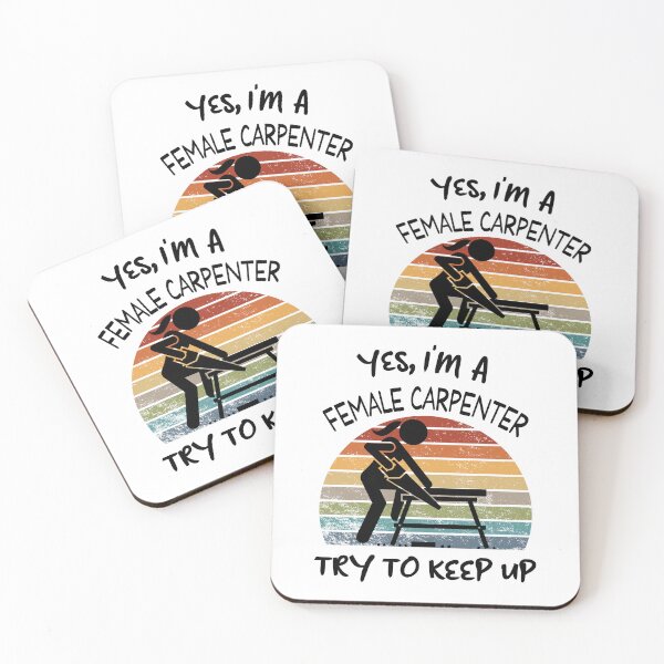 Item preview, Female or Girl Carpenter Funny Saying Try To Keep Up Vintage designed and sold by elvisg03.