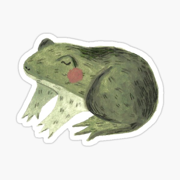 Green Frog Friend Sticker