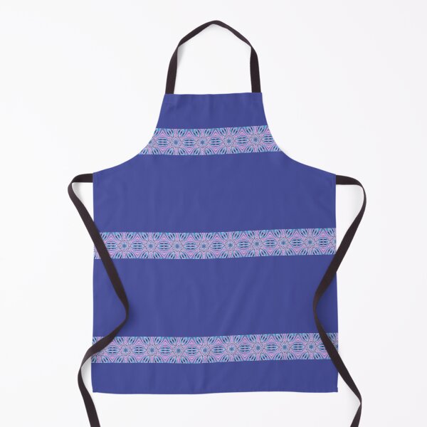 Item preview, Abstract Flowers Pattern Boho Vibes Stripes on a Dark Blue Background designed and sold by Beachy.