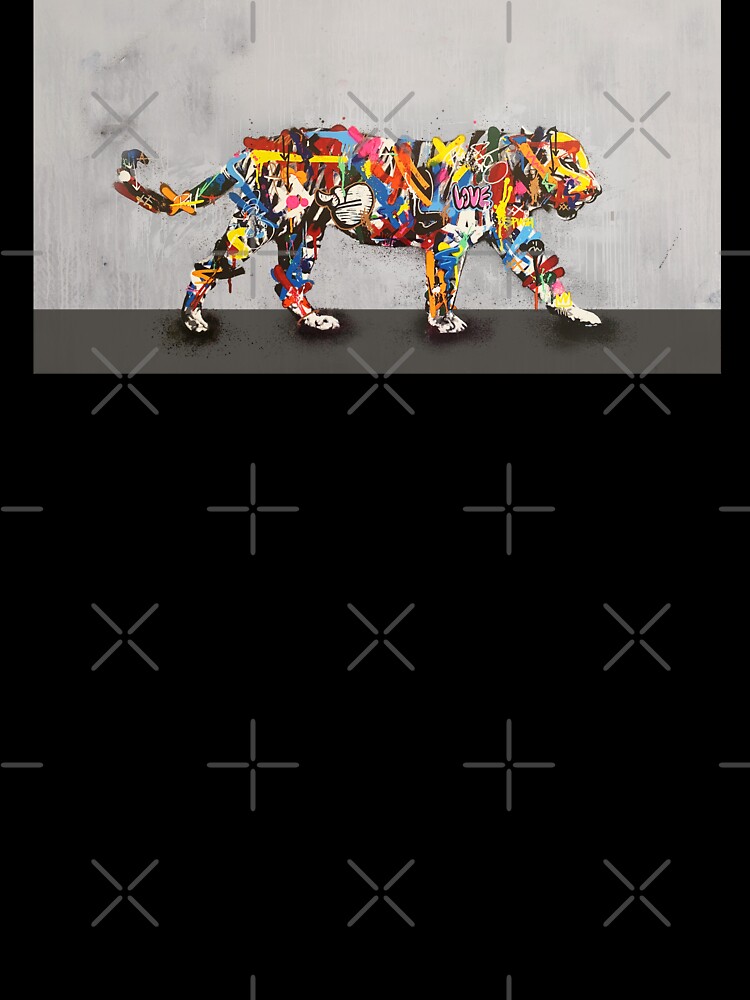 Thumbnail 7 of 7, Oversized T-Shirt, Graffiti Tiger - Colorful Urban Pop Art designed and sold by Teecha.