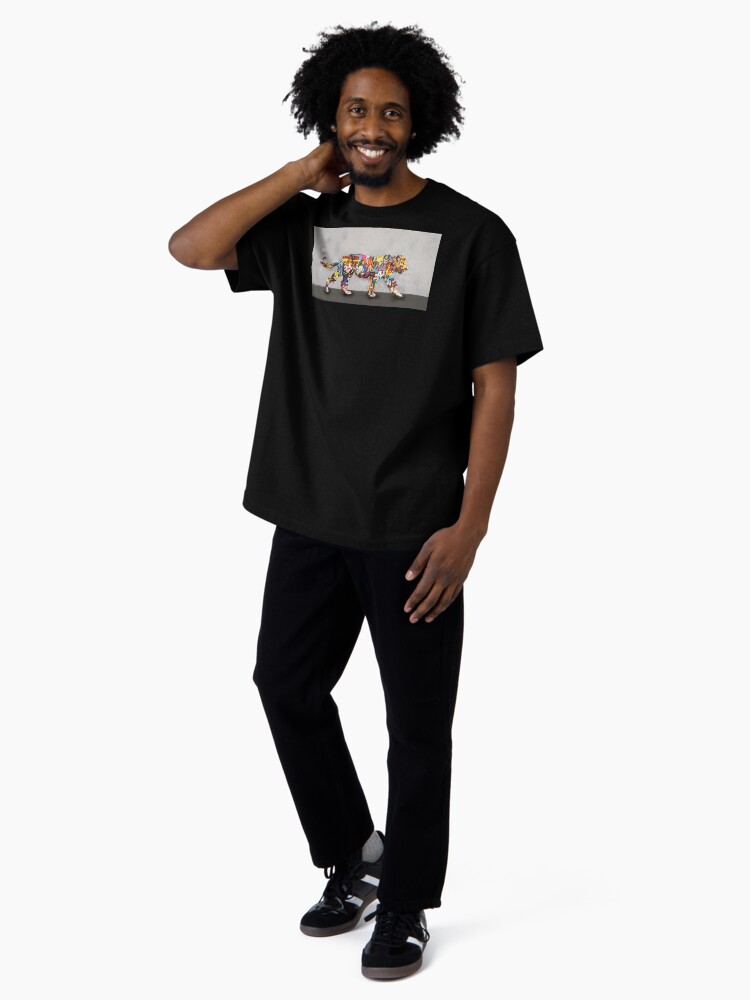 Thumbnail 4 of 7, Oversized T-Shirt, Graffiti Tiger - Colorful Urban Pop Art designed and sold by Teecha.