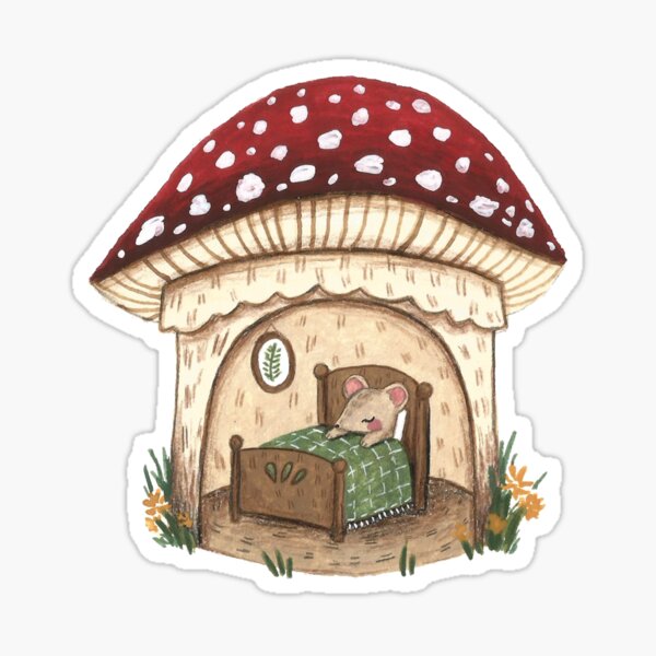 Aperçu de l'œuvre Souris dans une maison champignon créée et vendue par Ash-Elizabeth.