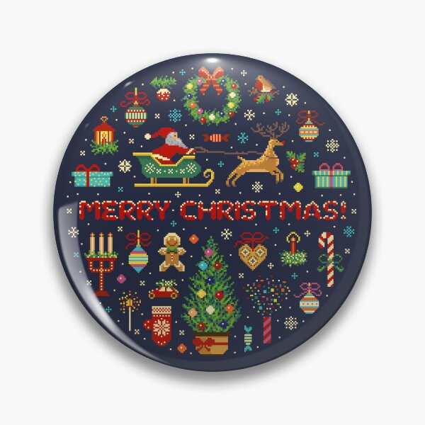 Item preview, Pixel Art Merry Christmas designed and sold by ByVolya.