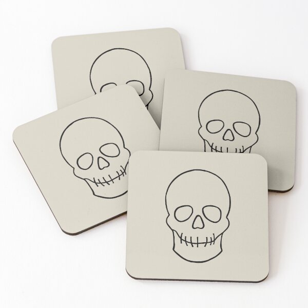 Item preview, Simply Spooky Collection - Skull - Bone White and Bat Black  designed and sold by LAEC-Shop.