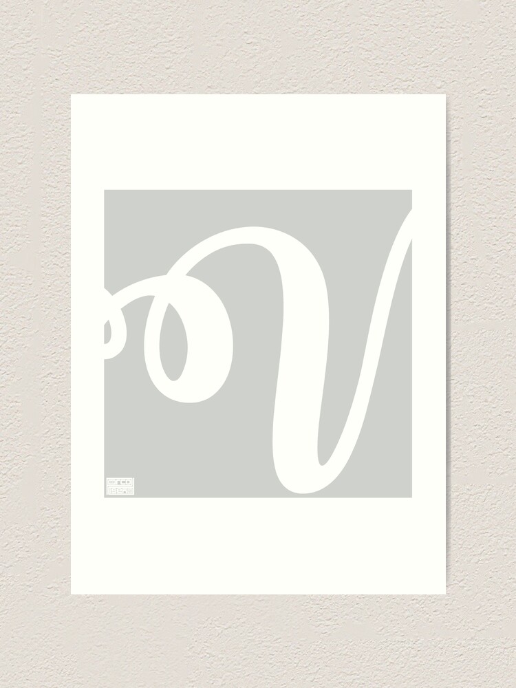 Letter A Elegant Cursive Calligraphy Initial Monogram Poster for Sale by  porcodiseno