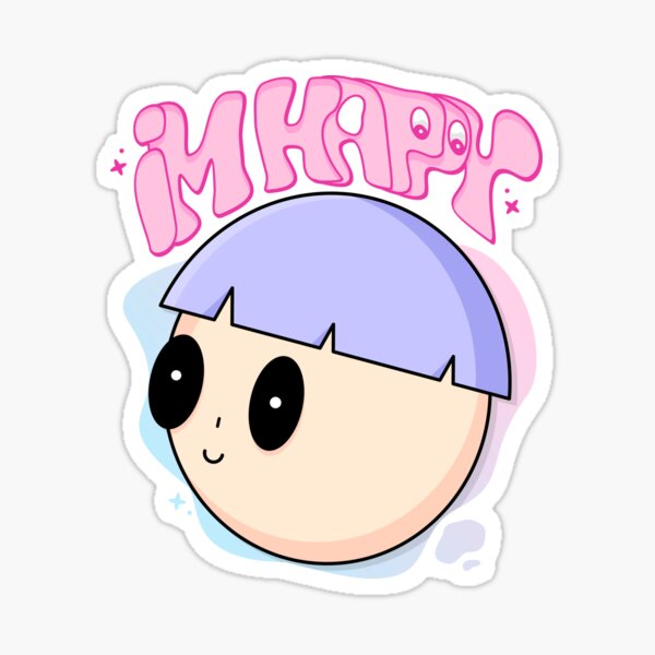 Cute Character Im Happy Mood Sticker For Sale By Tolineart Redbubble