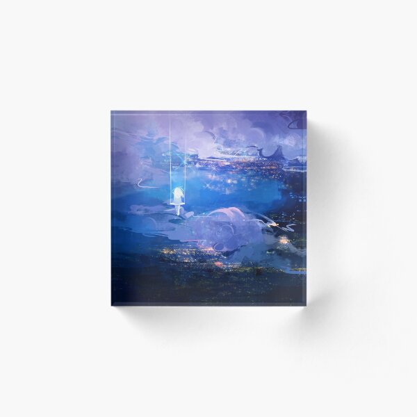 above the clouds Acrylic Block