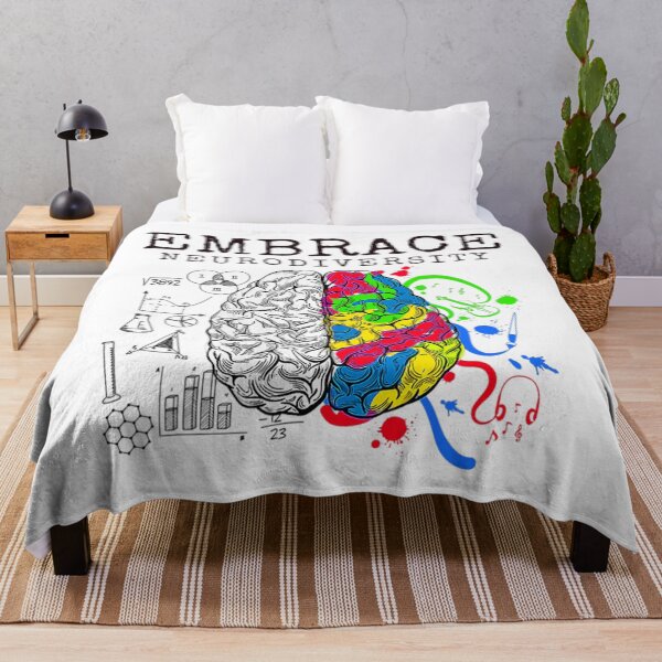 Item preview, Embrace Neurodiversity Autism ASD Awareness Brain ADHD designed and sold by unusedbandwidth.