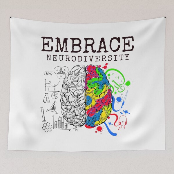 Item preview, Embrace Neurodiversity Autism ASD Awareness Brain ADHD designed and sold by unusedbandwidth.