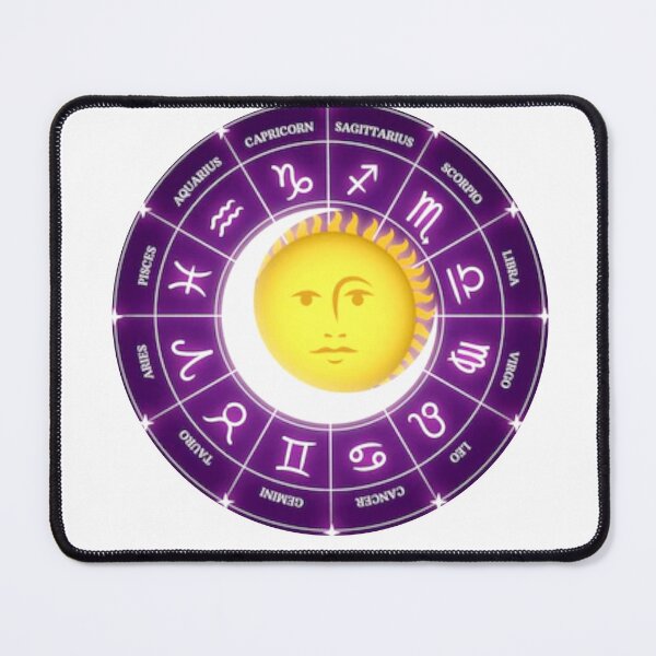 Item preview, Horoscope zodiac wheel with sun and moon design. designed and sold by BEAUTY ⭐⭐⭐⭐⭐.