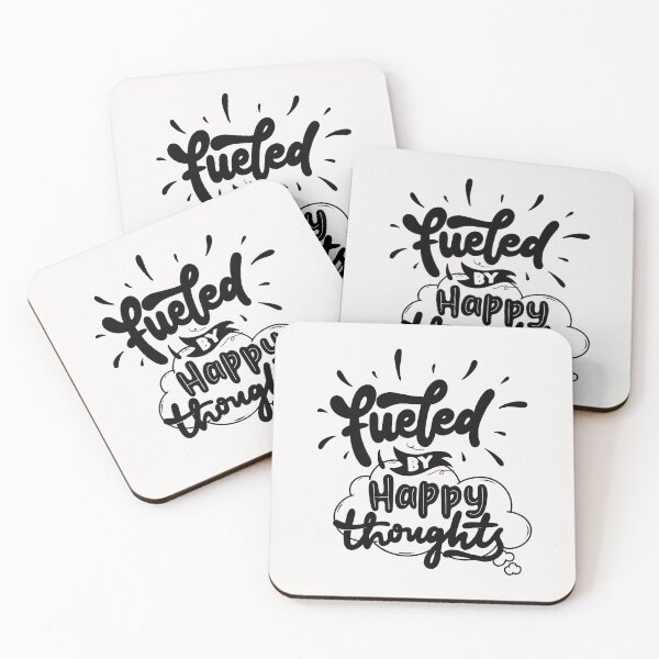 Item preview, Fueled By Happy Thoughts In Tshirt & Stickers  designed and sold by Yassin  KM.