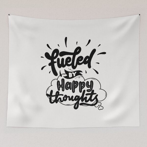 Item preview, Fueled By Happy Thoughts In Tshirt & Stickers  designed and sold by Yassin  KM.