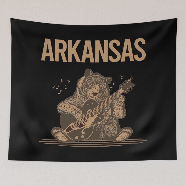 Item preview, Bear With Guitar Arkansas designed and sold by BloodMoneyTwit.