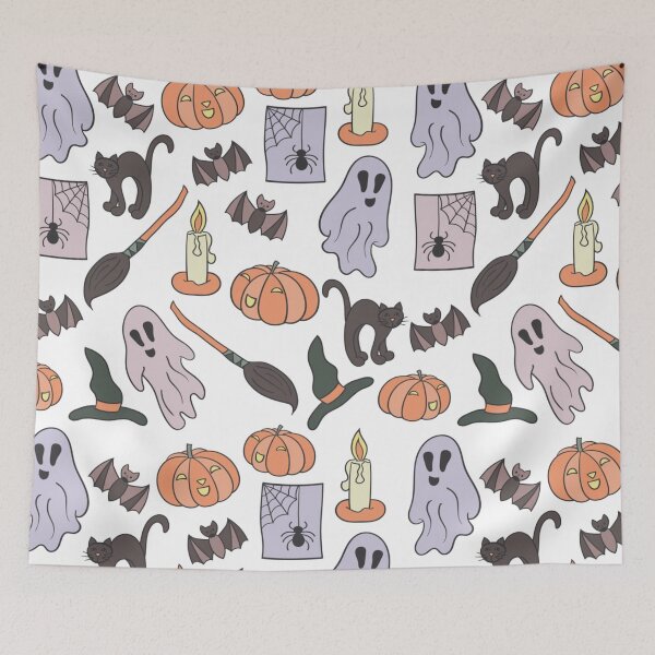 Item preview, Halloween pumpkin seamless pattern designed and sold by ketkidesign.