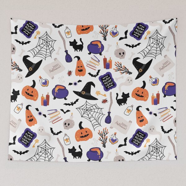 Item preview, Halloween pumpkin seamless pattern designed and sold by ketkidesign.