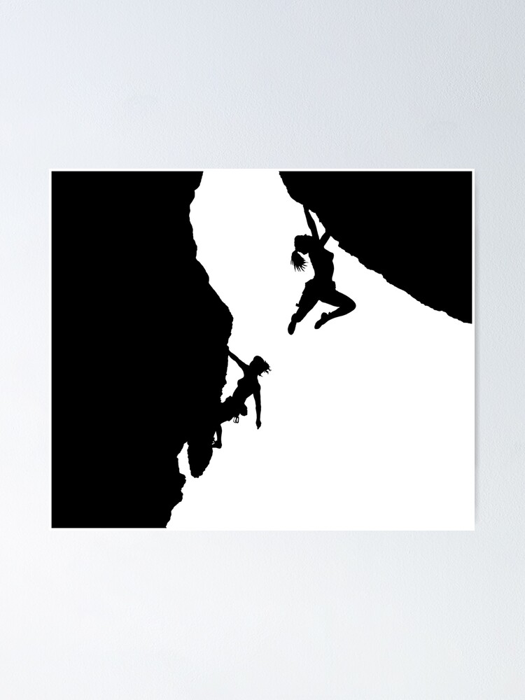 "women rock climbing" Poster by mindgoop Redbubble