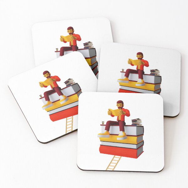Item preview, Man reads books and drink coffee designed and sold by FirnandArt.