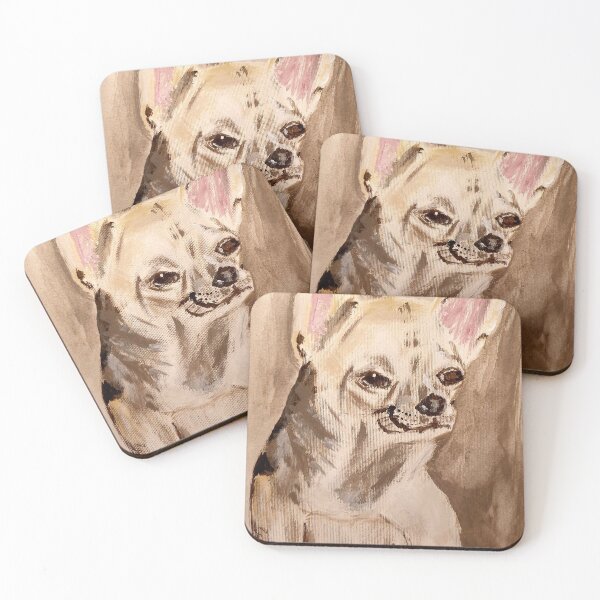 Item preview, Chihuahua dog pet portrait acrylic painting  designed and sold by WorldOfWendyArt.