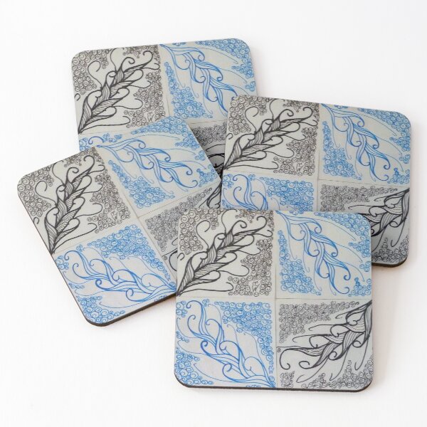 Item preview, Zentangle 26 Four Feathers designed and sold by CCWillow.