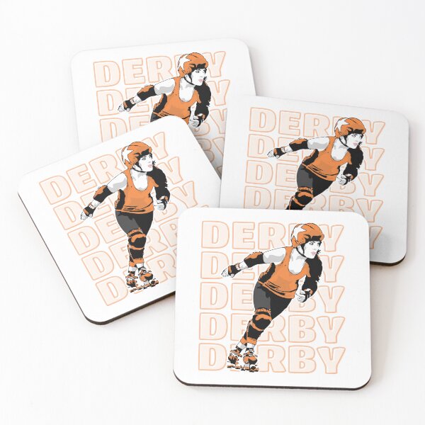 Item preview, Roller Derby Girl - Derby Background - Orange - Roller Derby designed and sold by Design Raptor.