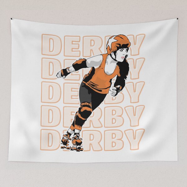 Item preview, Roller Derby Girl - Derby Background - Orange - Roller Derby designed and sold by Design Raptor.
