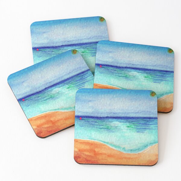 Item preview, Serene Watercolor Shoreline designed and sold by Makanahele.