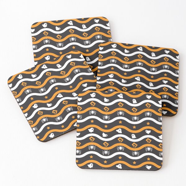 Item preview, Halloween Orange White Wave designed and sold by Boomroom.